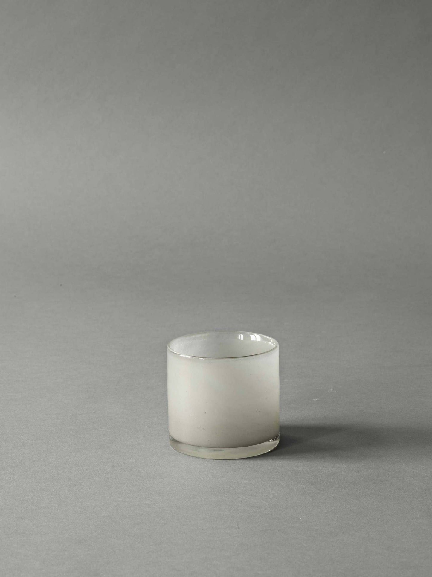 Votive, Blown Glass in White