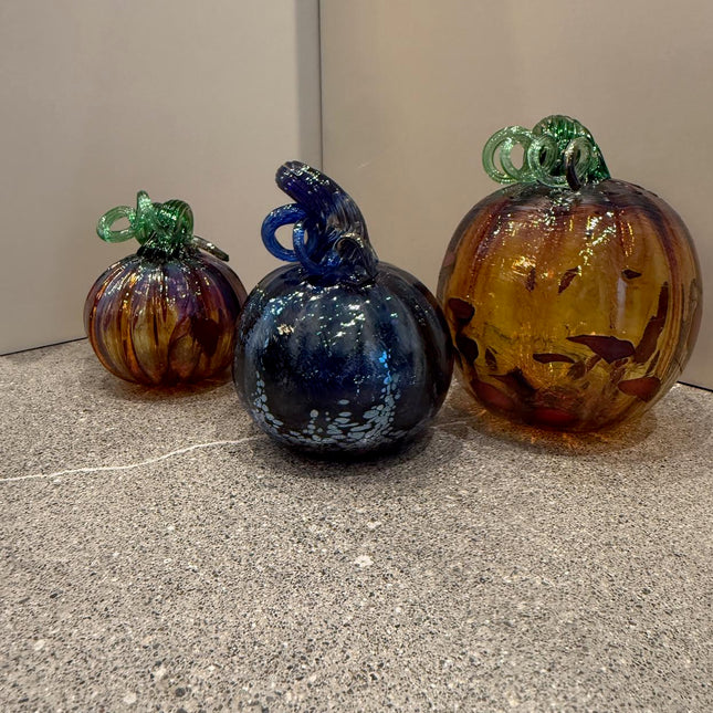 Handblown Glass Pumpkin, Small