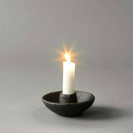 Toulouse candle holder in black cast iron