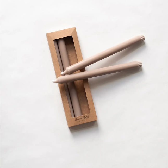 Taper Candles, 4 pack, Beige
