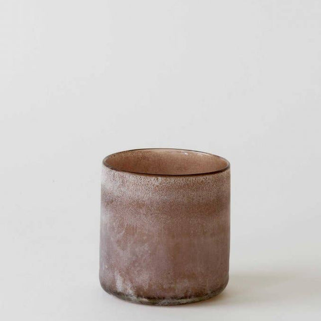 Hurricane Lamp in frosted brown glass