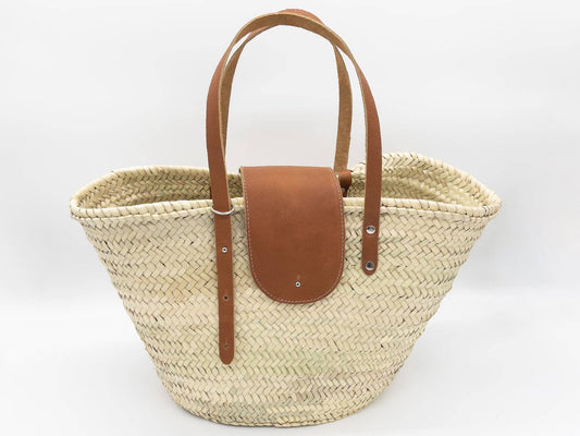French Market Basket, Handcrafted in Morocco