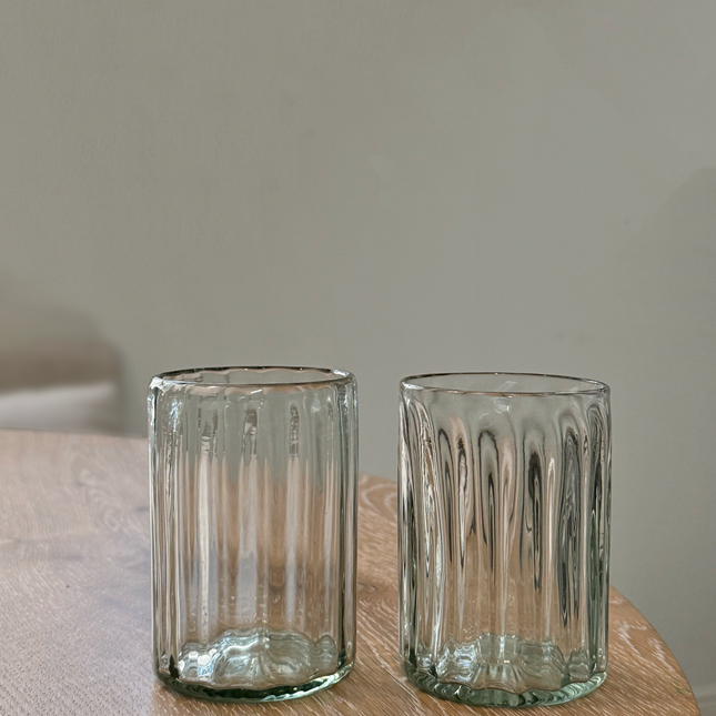 Handblown Fluted Tumbler: Medium