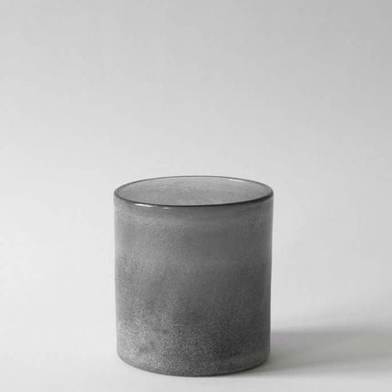 Hurricane Lamp in frosted grey glass
