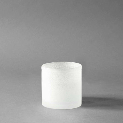 Votive candle Holder in Frosted Amber Glass