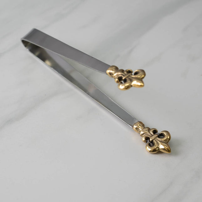 Gold and Stainless Ice Tongs