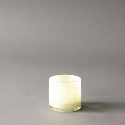 Votive, Blown Glass in White