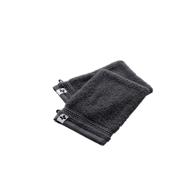 GARANCE Collection, Wash Mitts, Set of 2 in Orage (dark grey)