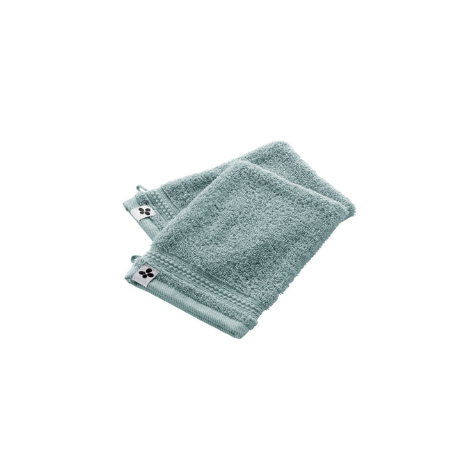 GARANCE Collection, Wash Mitts, Set of 2 in Bleu glacier (blue)