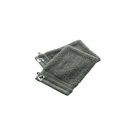 GARANCE Collection, Wash Mitts, Set of 2 in Romarin (khaki green)