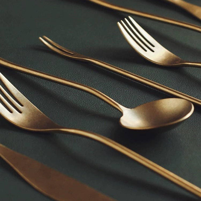 Flatware, 3 Pc Set in Gold