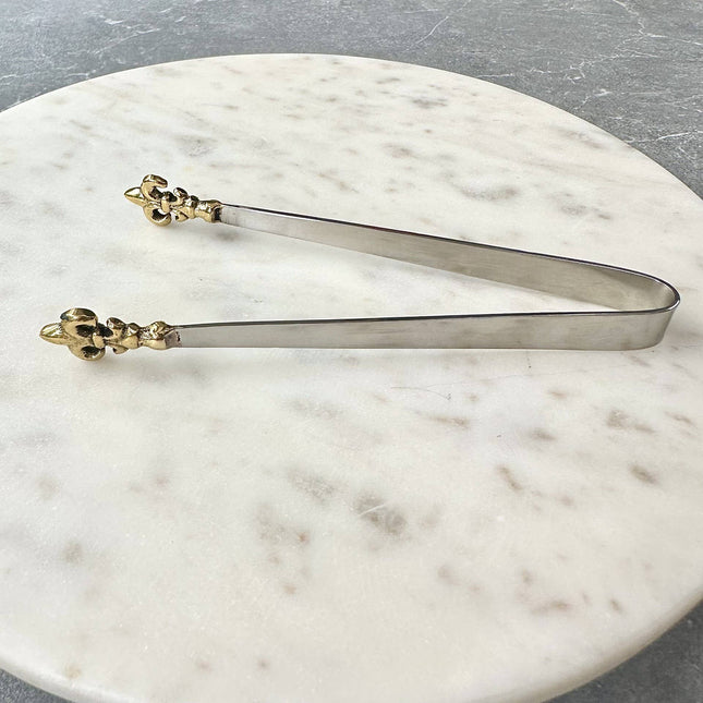 Gold and Stainless Ice Tongs