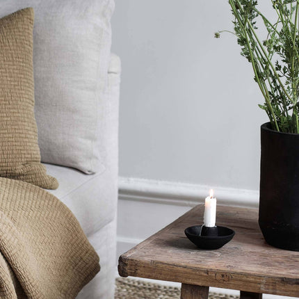 Toulouse candle holder in black cast iron