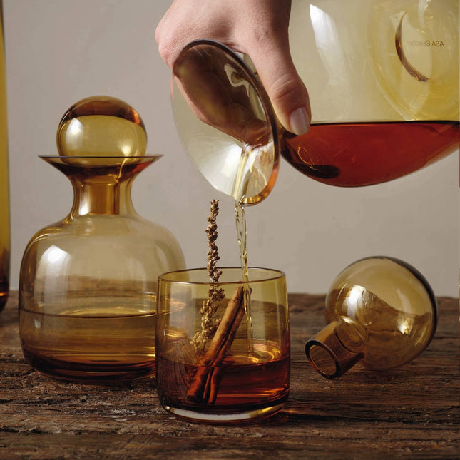 SARABI Blown Glass Carafe,  Amber, (1.5L)