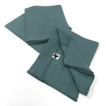 GAÏA Collection, Gauzed Cotton Napkins, Set of 3 in Canard (blue)