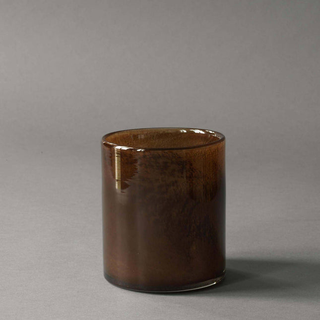 Hurricane Lamp, Blown Glass in Taupe