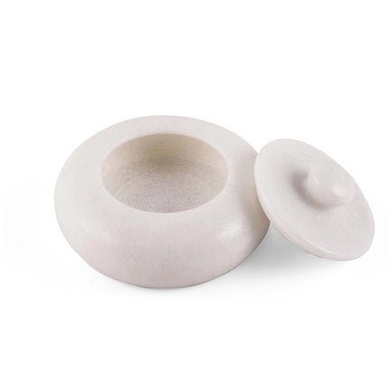 Marble Salt Cellar With Lid