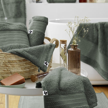 GARANCE Collection,Bath Sheet in Romarin (khaki green)