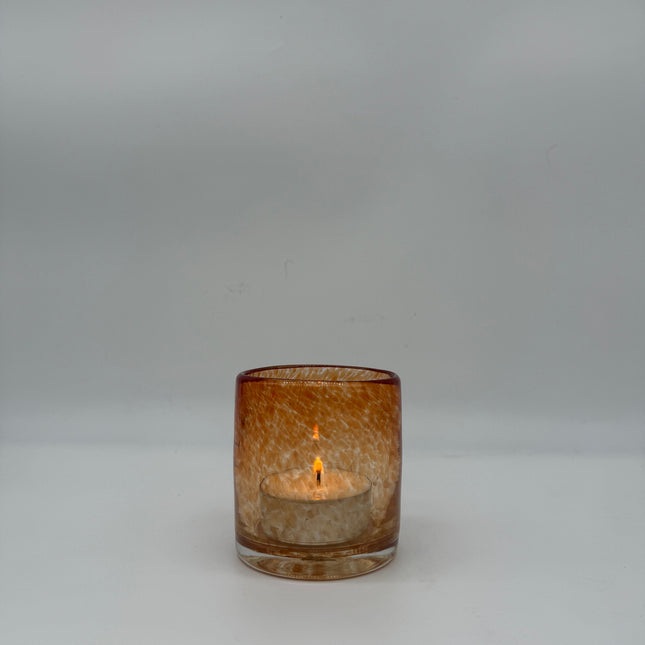 Handblown Glass Votive in Cinnabar