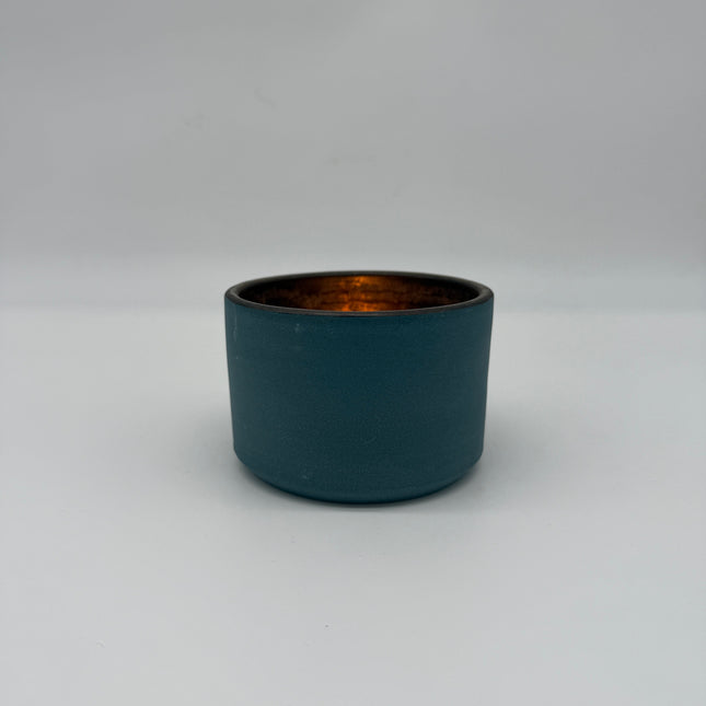 Rufous Ceramic Votive - Teal / Gold
