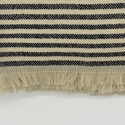 Thar Merino Wool Throw, Black and Off White