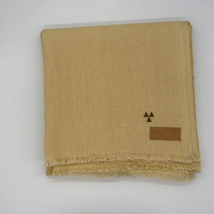 Taka Linen Throw in Straw