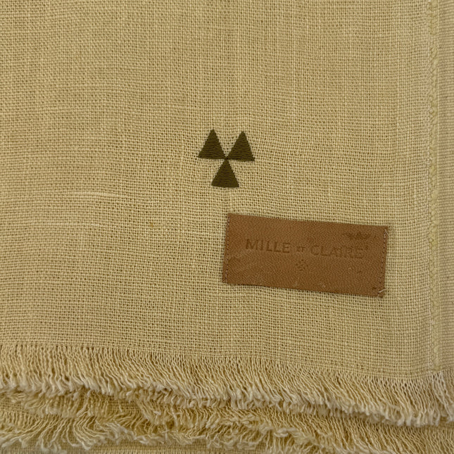 Taka Linen Throw in Straw
