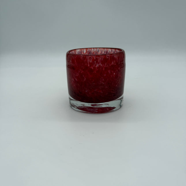 Handblown Glass Votive in Ruby Sapphire