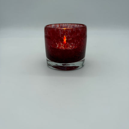 Handblown Glass Votive in Ruby Sapphire