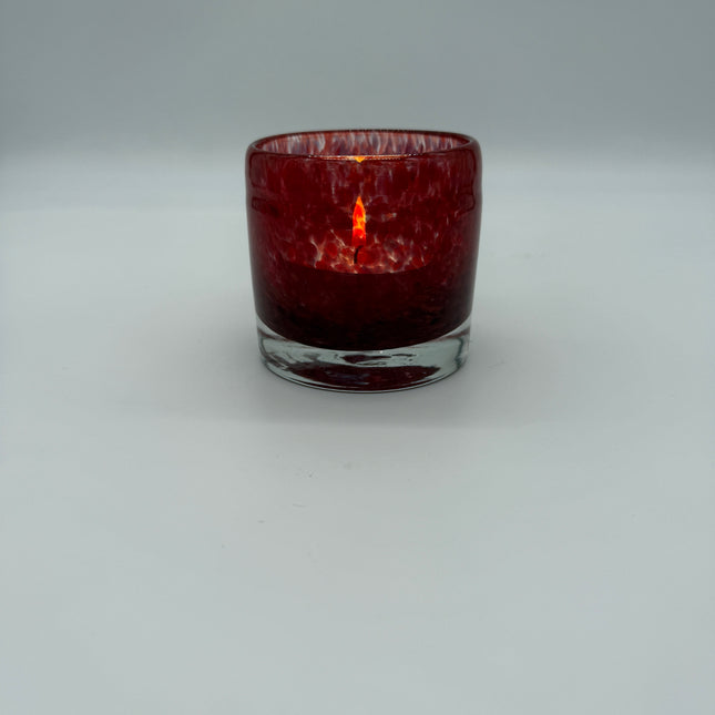 Handblown Glass Votive in Ruby Sapphire