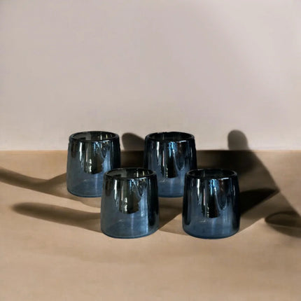 Smoke Luster handblown Glass, Short