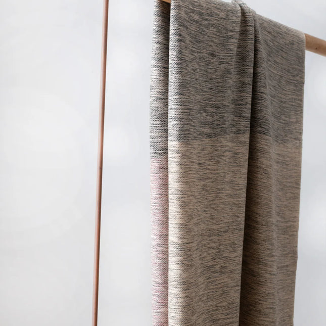 Ombre Throw in Merino Wool, Natural, Pale and Black