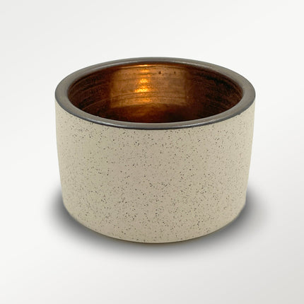 Rufous Ceramic Votive - Pumice / Gold