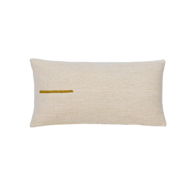 Sema cushion, Ocher white line, 16x24