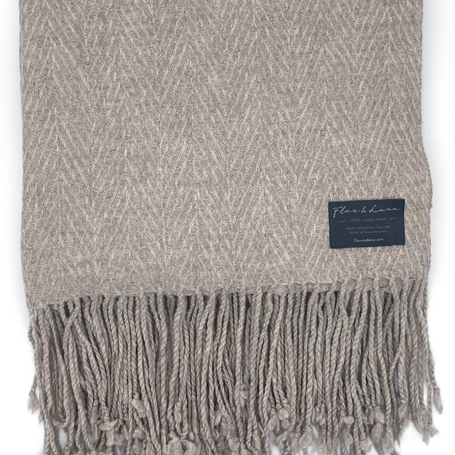 Lambswool Throw, Charcoal