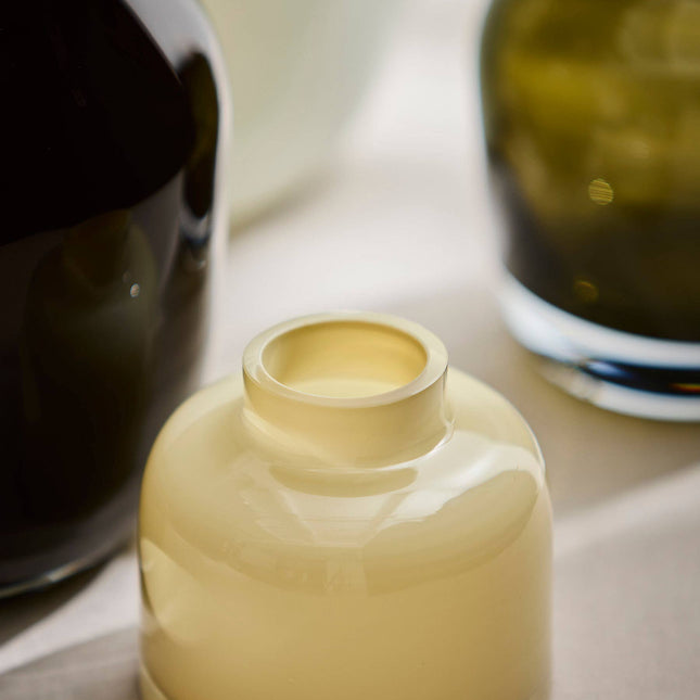 Florence, Hand-Blown Glass Vase in Linen
