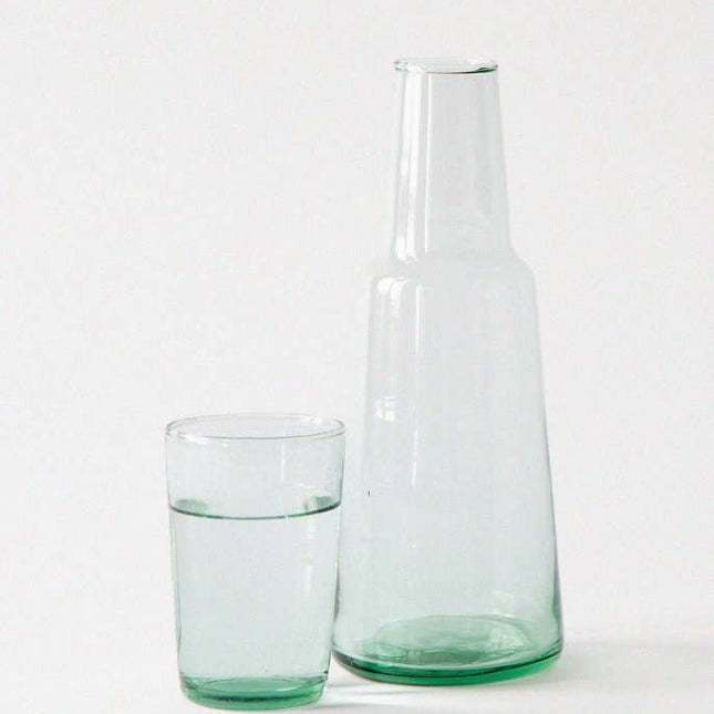 Lagonna Carafe in Green Tinted Glass