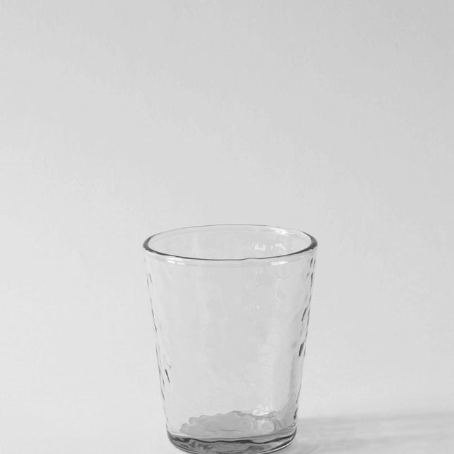 Drinking Glass, Clear with Texture