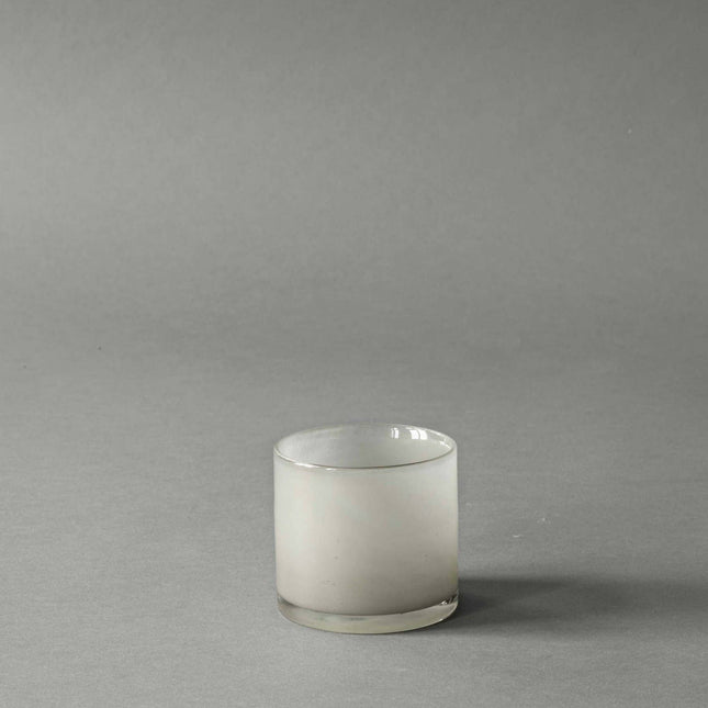 Votive, Blown Glass in White