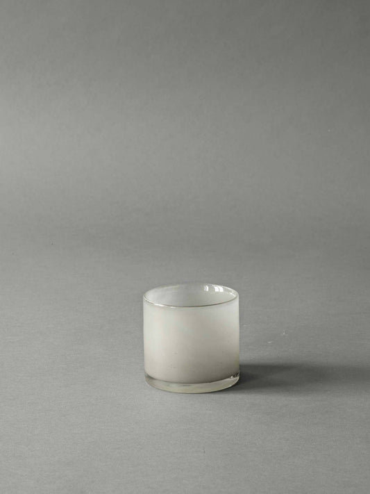 Votive, Blown Glass in White