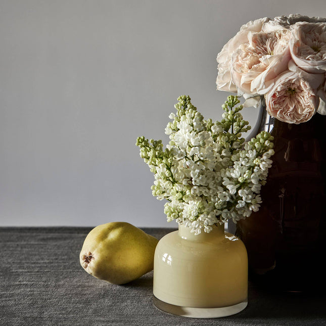 Florence, Hand-Blown Glass Vase in Linen