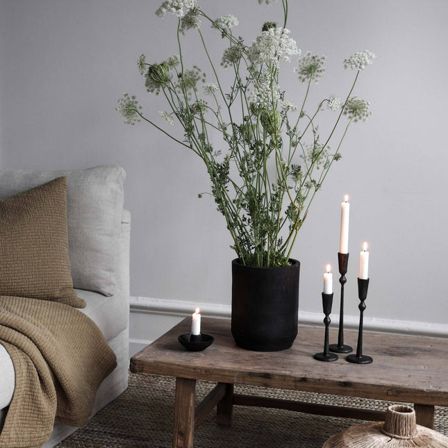 Boule iron candle holder, medium