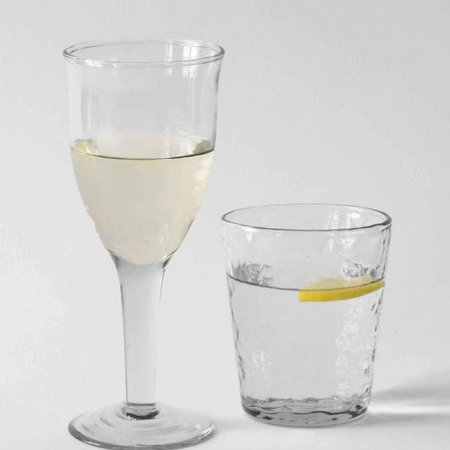 Drinking Glass, Clear with Texture