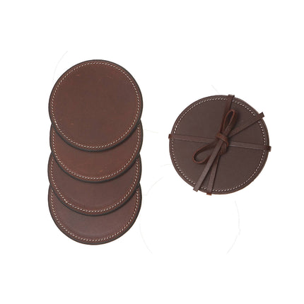 Leather Coasters, Brown