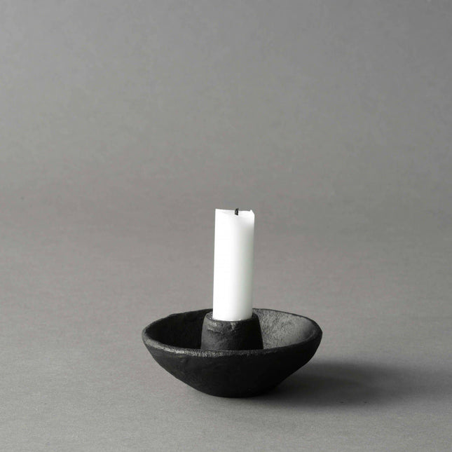Toulouse candle holder in black cast iron