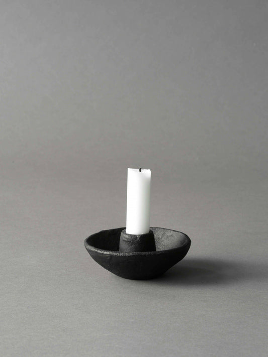 Toulouse candle holder in black cast iron