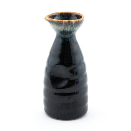 Sake Bottle in Black and Brown