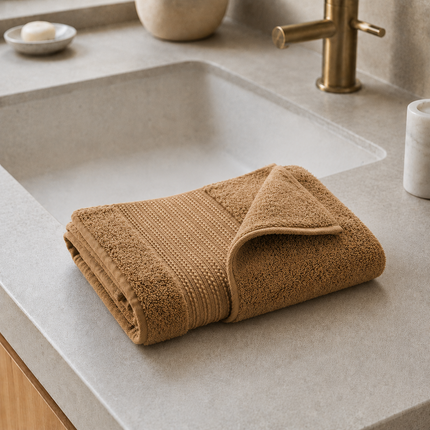 GARANCE Collection, Bath Towel in Camel (brown)