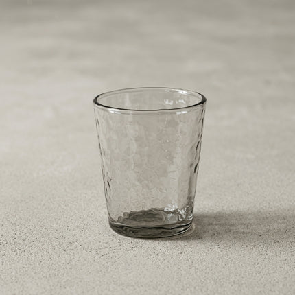 Galette Drinking Glass, Clear with Texture