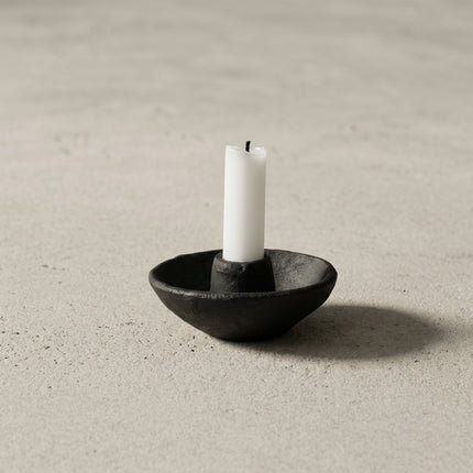 Toulouse candle holder in black cast iron